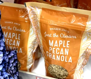 2 X Trader Joe’s Just The Clusters Maple Pecan Granola Cereal 16 oz *SO GOOD! - Picture 1 of 2