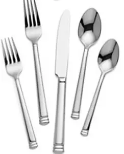 Lenox Summerton 5 Piece Place Setting 18/10 Stainless Flatware Glossy NEW No Box - Picture 1 of 5