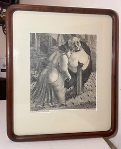 Original Jonathan Farr academy opening charcoal conte drawing illustration art - Picture 1 of 15