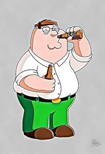 Peter Griffin "Family Guy" Original Pop Art Druck - 13 x 19 Poster - Bild 1 von 1