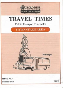 Horario de autobuses - Oxfordshire - 11 Wantage Área - Didcot Oxford - Verano 1994 - Imagen 1 de 1