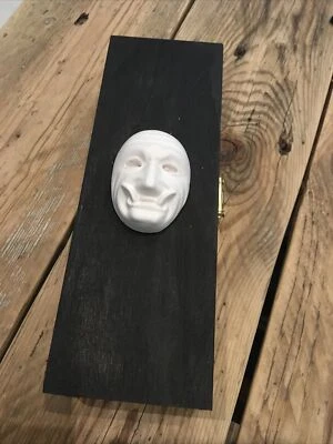 Fasnet Rottweil Schnupfdose Federahannes Larve groß schwarz - Bild 1 von 2