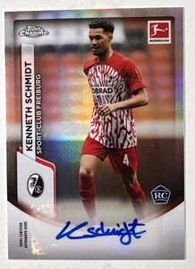 2024 Topps Chrome Bundesliga Refractor Kenneth Schmidt Rookie AUTO BCA-KSC - Picture 1 of 4