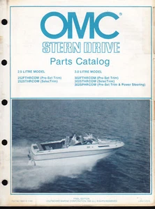 1985 OMC STERN DRIVE PARTS MANUAL 2.5 & 3.0 LITRE MODELS - Picture 1 of 3