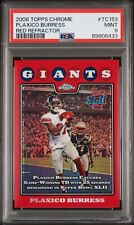 2008 TOPPS CHROME  RED REFRACTORTC153 PLAXICO BURRESS /25 PSA 9 COLOR MATCH