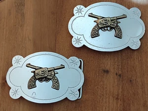 Vintage Belt Buckle Shiny Cowboy Hunter Hunting Ranch Rodeo Western Cowgirl 3D - Bild 1 von 8