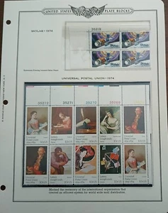 U.S STAMPS 1974 - 2 PLATE BLOCKS - MNH #248 - Picture 1 of 1