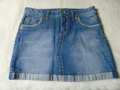 JUSTICE Girls BLUE JEAN MINI SKIRT/SKORT- Distressed Denim Sz 14 - FUN to WEAR! - Image 1 of 4