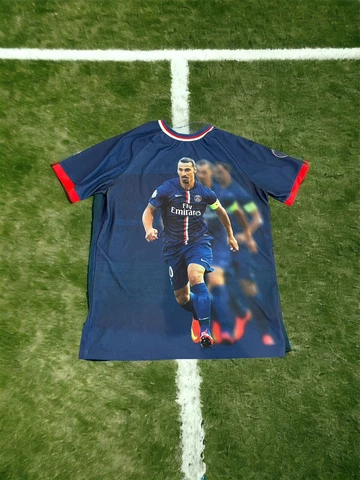 Paris Saint-Germain Zlatan Ibrahimovic Photo Jersey M PSG Medium Shirt Rare Cover