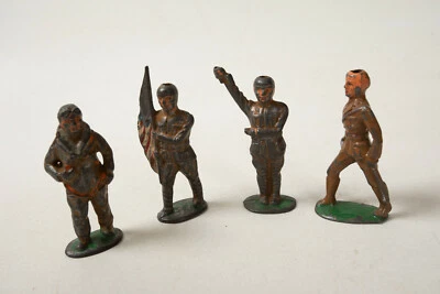 Lote 4 Diecast US Soldiers (R3D-29) Gris Manoil Barclay Paracaidista Bandera Portador Foto 1 de 4