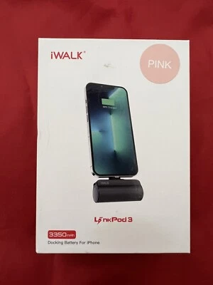 Base Cargador Portátil iWALK LinkPod 3 para Apple iPhone 3350mAh Color ROSA Foto 1 de 4