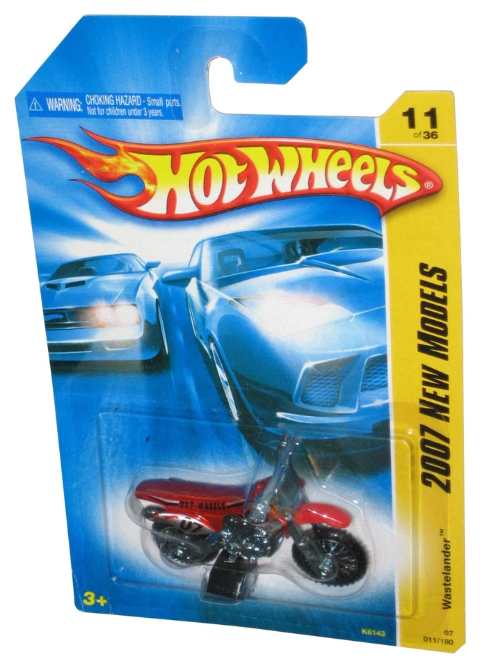Hot Wheels 2007 New Models Red 11/36 Wastelander Toy Motorcycle Bike 011/180 - Image 1 of 1