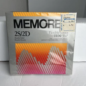 MEMOREX 2S/2D Flexible Floppy Disks 5-1/4", 10 Pack NEW UNOPENED OLD STOCK - Afbeelding 1 van 15