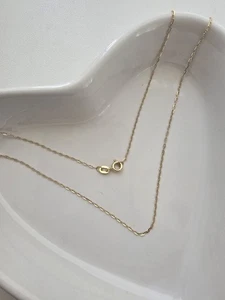 18K Gelbgold Mariner Gliederkette Größe 18" 1 mm leicht Damen Au750 NEU - Bild 1 von 24