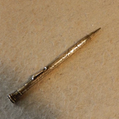 Lápis mecânico vintage WAHL Eversharp flores gravadas prata esterlina feminino - Imagem 1 de 4