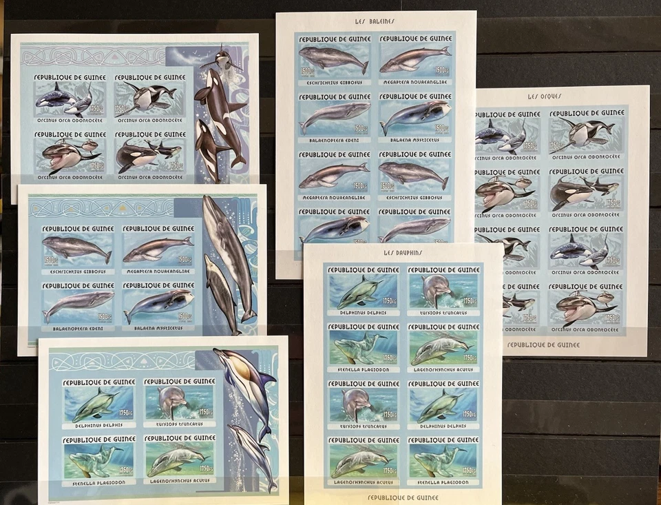 Guinea - Ballenas / Delfines - Imperf. Timbres - sellos / MNH** D107 Foto 1 de 1