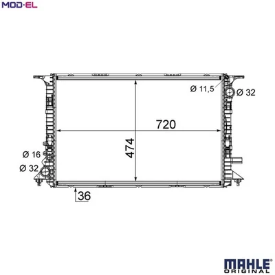 RADIATOR ENGINE COOLING CR 1201 000S FOR AUDI A8L CDRA 4.2L CDSB 4.1L 8cyl A8L - Image 1 of 4