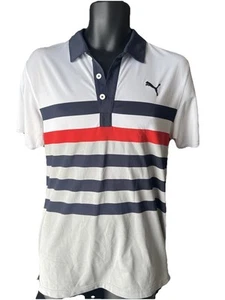 Puma Men's Collared Short Sleeve Polo w/Logo Extra Button Size Small Never Worn - Picture 1 of 13