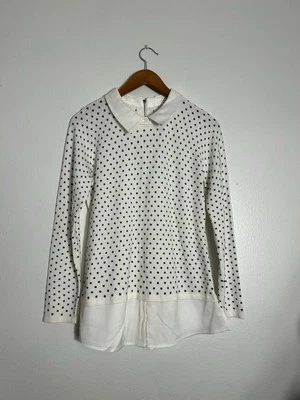 Женская рубашка White House Black Market прикрепленный свитер опрятный размер MP - Изображение 1 из 4