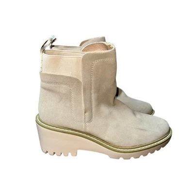 Botines Nicole Miller Beige Tacón Mujer Talla 8M Usados Buen Estado Foto 1 de 4