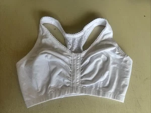 Sujetador Glamorise #1908 para mujer 36G/H BLANCO inalámbrico cierre frontal T trasero - Imagen 1 de 4