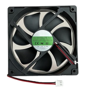 Cooling Fan PY-1225H12S for 12V Cooler 0.35A 12CM 120*120*25mm 2pin - Afbeelding 1 van 2