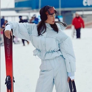 Free People Sunday Skies Ski Coat Womens M Winter Retro Vintage Cozy Snow - Picture 1 of 9