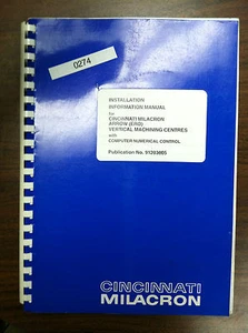 Cincinnati Installation Information Manual for Arrow (ERO) VMC's PUB# 91203605 - Bild 1 von 1