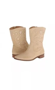 New Jack Rogers Women’s Kaitlin Sand Suede Mid Calf Boots 9 M - Picture 1 of 4