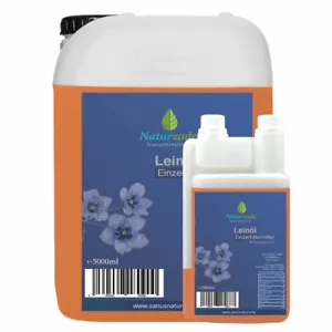 Leinöl 6 Liter, Premium Qualität 100% rein, kaltgepresst für Pferde & Hunde - Bild 1 von 4