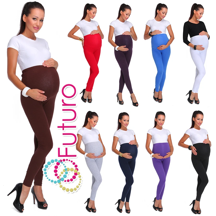 Maternity Cotton Leggings Thick Heavy and Classic Full Ankle Length PREGNANCY - Image 1 of 2