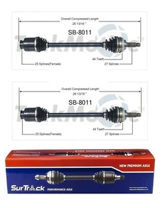 2 Front CV Axle Shafts SurTrack Set for Subaru Impreza Baja Legacy AWD 1999-2006 - Picture 1 of 1