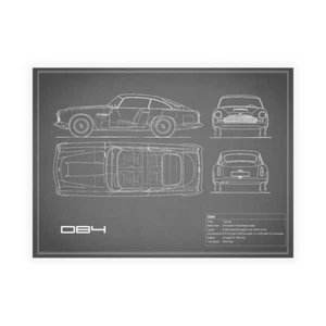 Stampa su Tela su Carta Poster o Quadro Rogan Mark Aston DB4 -Grey - Imagen 1 de 2