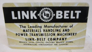 Orig.1947 Celluloid Pocket Calendar LINK BELT Power Transmission Machinery - Picture 1 of 2