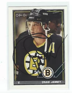 Craig Janney Signed 1991/92 O-Pee-Chee Card #41 - Picture 1 of 1