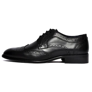 Catesby England Toledo Men's Leather Dress Fashion Formal Brogue Shoes Black - Imagen 1 de 5