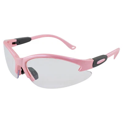 GLOBAL VISION Cougar Light Pink Frame Clear Lens Womens Safety Glasses Shatterproof Lens Z87.1