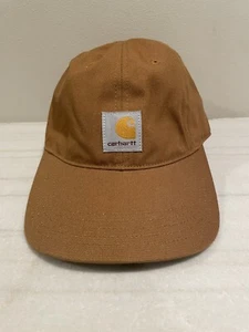 Carhartt Hat Youth Child Brown Adjustable Workwear Canvas Distressed - Picture 1 of 6