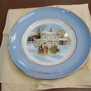 Piatto da collezione 4Cl Wedgewood Avon 1977 Canti di Natale nella neve - Foto 1 di 4