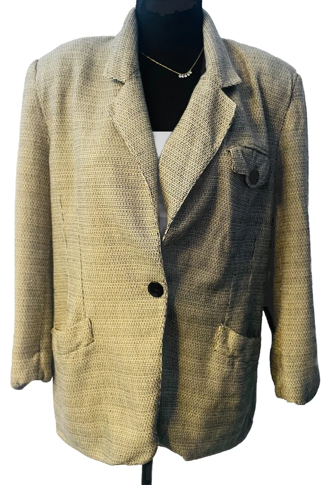 Blazer Christian Dior vintage para mujer talla 12, hombreras Foto 1 de 4