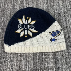 St. Louis Blues NHL Old Time Hockey Embroidered Logo Knit Hat Beanie Navy - Picture 1 of 8