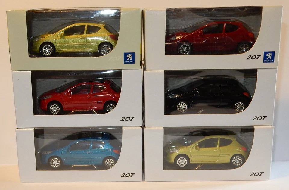 NOREV 3 INCHES 1/64 PEUGEOT 207 BERLINE 3 PORTES en 6 MODELES au choix