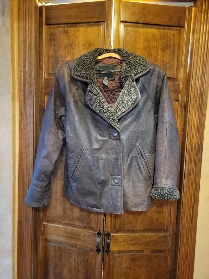 Metropolitan New York Mens Brown Bomber Jacket-coat Sherpa Lined XS - Image 1 of 4