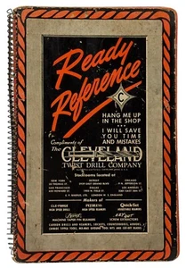 1946 Cleveland Twist Drill Company Ready Reference Spiral Bound Manual - Bild 1 von 4
