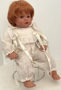 MUÑECA BEBÉ LISSI *JESSICA* 21" vinilo vintage años 90 Alemania Occidental pelo rojo - Imagen 1 de 8