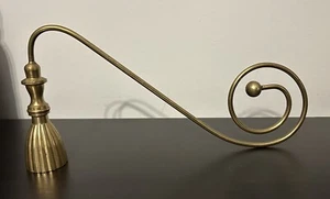Vintage massiver Messing Kerzenleuchter 10,5" mit spiralförmigem Griff - Bild 1 von 6