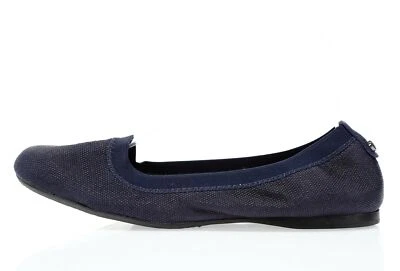 Womens STUART WEITZMAN navy blue fabric ballet flats sz. 7 M - Image 1 of 4