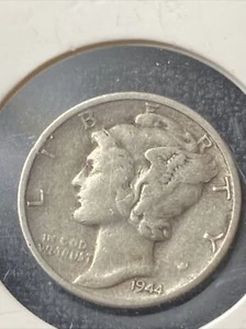 Moneda de diez centavos Mercury Liberty 1944-D - 90 % plata - Imagen 1 de 6