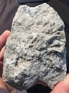 CELESTITE ON LIMESTONE, MECKLEY QUARRY, MANDATA, PENNSYLVANIA - Picture 1 of 5