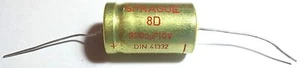 3pcs Sprague 2200uF 10V Axial Gold Capacitor Audio FPF8042 8D US Made Vishay - Picture 1 of 10
